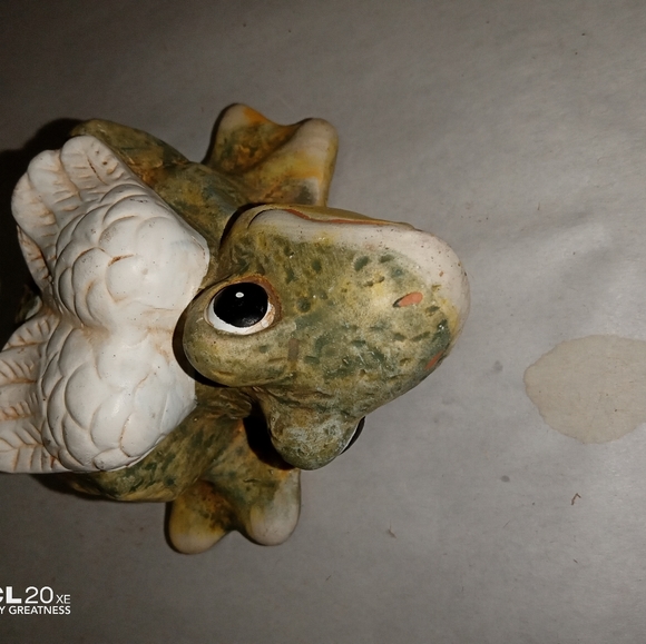 2 piece lot frog clock and frog figurine - Picture 6 of 7